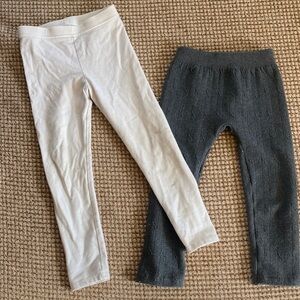 Cat & Jack Cream and Gray Kids' Leggings